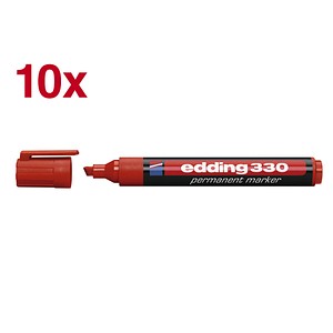 edding 330 Permanentmarker rot 1,0 - 5,0 mm, 10 St. von Edding