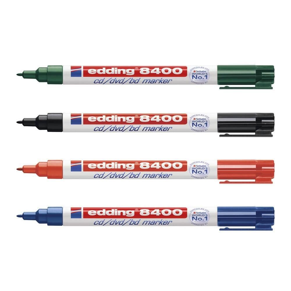 edding 8400 CD-Marker farbsortiert 0,5 - 1,0 mm - 4 Stück edding 8400 CD-Marker farbsortiert 0,5 - 1,0 mm - 4 Stück von Edding