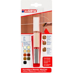 edding 8901 Wachs 4-8901-1-4049 Möbel-Reparatur-Set 3 mischbare Farbtöne, 1 Kunststoffspachtel edding 8901 Wachs 4-8901-1-4049 Möbel-Reparatur-Set 3 mischbare Farbtöne, 1 Kunststoffspachtel von Edding