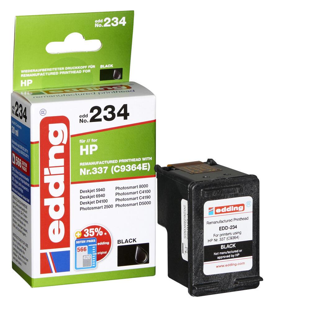 edding Druckerpatrone EDD-234 schwarz kompatibel zu HP 337 (CH9364EE) von Edding