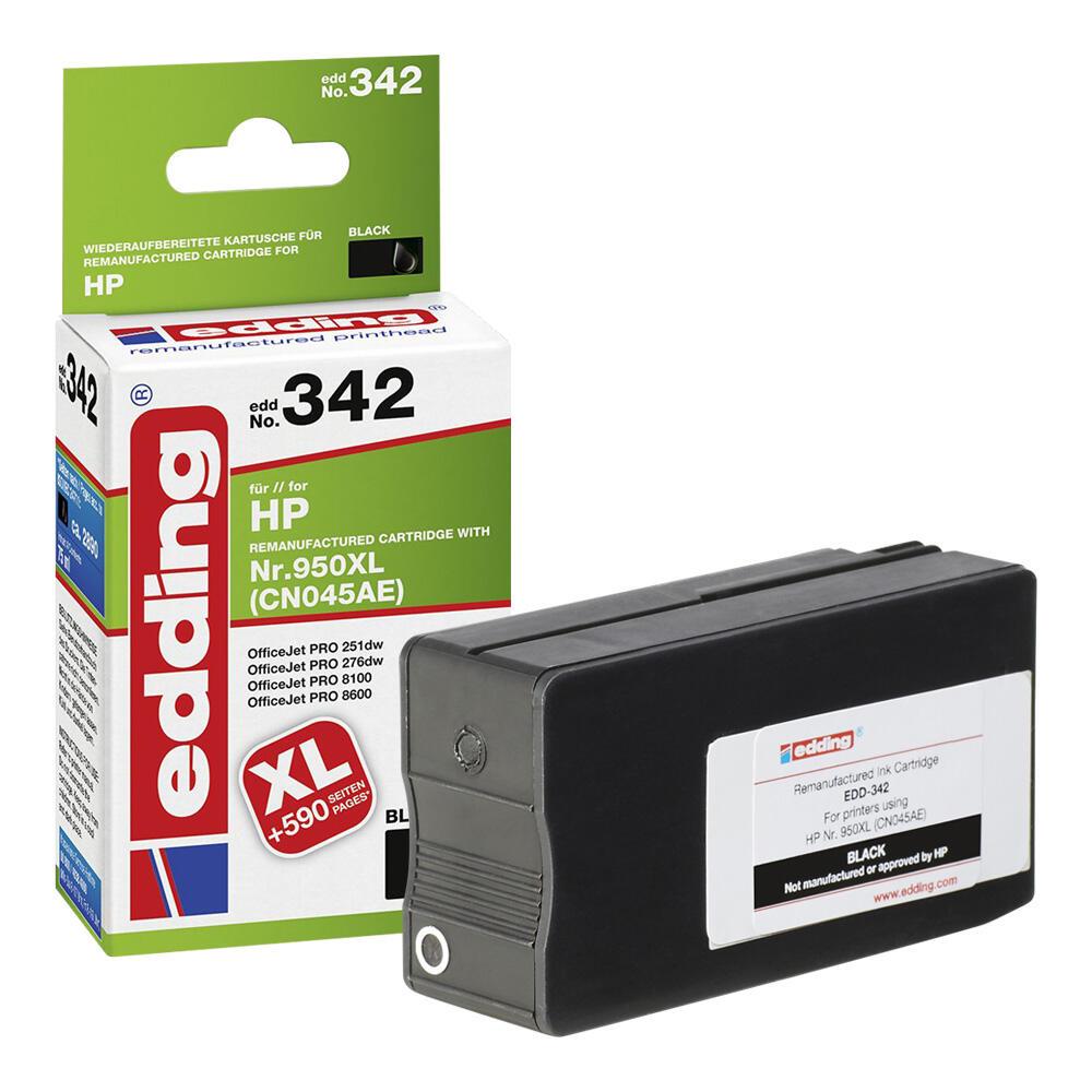 edding Druckerpatrone EDD-342 schwarz kompatibel zu HP 950XL (CN045AE) von Edding