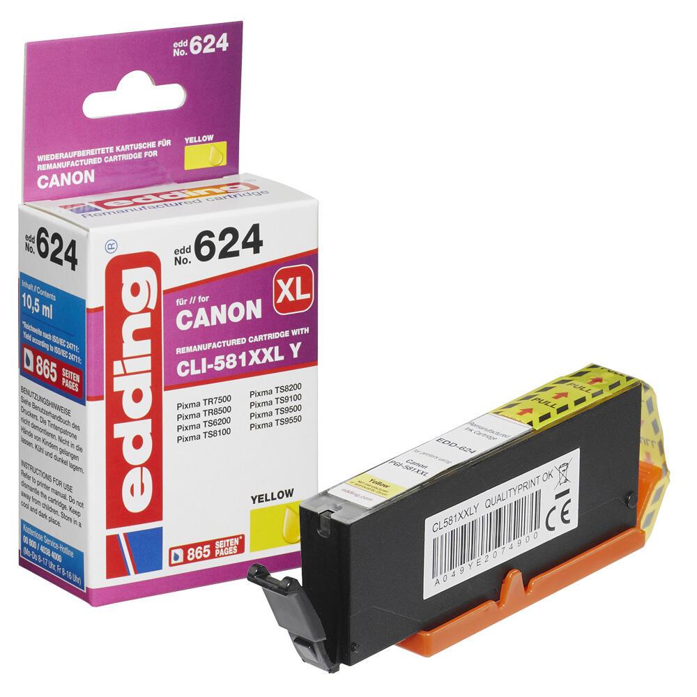 edding Druckerpatrone EDD-624 gelb kompatibel zu Canon CLI-581XXL Y edding Druckerpatrone EDD-624 gelb kompatibel zu Canon CLI-581XXL Y von Edding