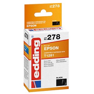 edding EDD-278  schwarz Druckerpatrone kompatibel zu EPSON T1281M von Edding