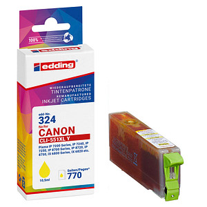 edding EDD-324  gelb Druckerpatrone kompatibel zu Canon CLI-551 XL von Edding