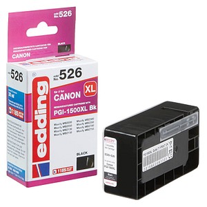 edding EDD-526  schwarz Druckerpatrone kompatibel zu Canon PGI-1500 XL BK von Edding
