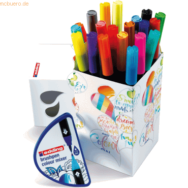 edding Fasermaler edding 1340 Colour Happy VE=20 Brushpen + 1 Farbmixe von Edding