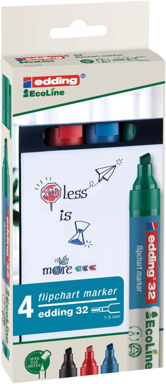 edding 32 Flipchart-Marker 1.0 - 5.0 mm Mehrfarbig von Edding