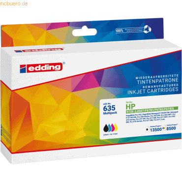 edding Tintenpatrone 18-635 wie HP 973X schwarz/c/m/g 4 Stück edding Tintenpatrone 18-635 wie HP 973X schwarz/c/m/g 4 Stück von Edding