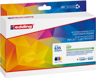 edding Tintenpatrone 18-635 wie HP 973X sw/c/m/g 4 St./Pack. (18-635) von Edding