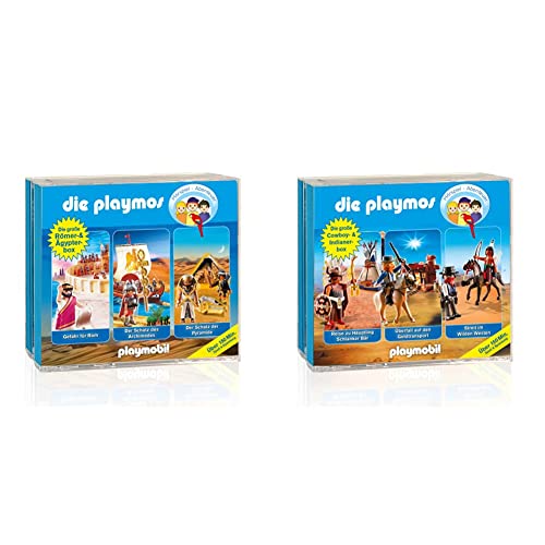 Die Playmos - Die große Römer- & Ägypterbox (Original Playmobil Hörspiele) & Die Playmos - Die große Cowboy- & Indianerbox (Original Playmobil Hörspiele) von Edel Germany Cd / Dvd
