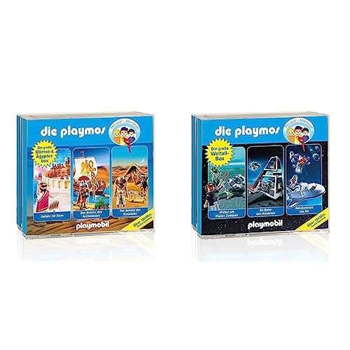 Die Playmos - Die große Römer- & Ägypterbox (Original Playmobil Hörspiele) & Die Playmos - Die große Weltallbox (Original Playmobil Hörspiele) von Edel Germany Cd / Dvd