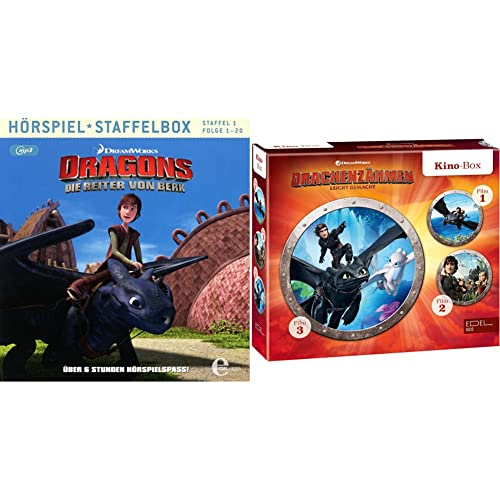 Dragons - Die Reiter von Berk - Das Original-Hörspiel zur TV-Serie - Die komplette 1. Staffel - mp3-CD & Drachenzähmen leicht gemacht - Kino-Box (1-3) - Die Original-Hörspiele zu den Kinofilmen von Edel Germany Cd / Dvd