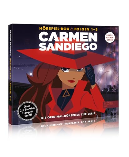 Carmen Sandiego: Hörspiel-Box (Folge 1-3) - Die Original-Hörspiele zur Serie mit GRATIS Blumensamen von Edel Kids
