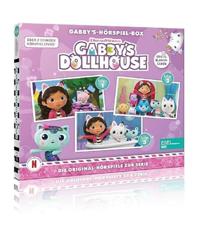 Gabby`s Dollhouse - Hörspiel-Box (Folge 1-3) - Die Original-Hörspiele zur Serie mit GRATIS Blumensamen von Edel Kids