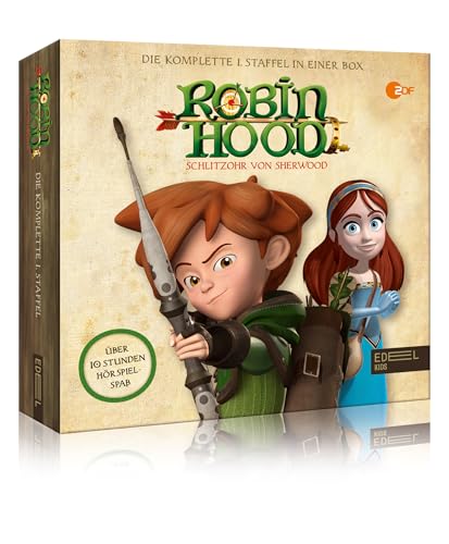 Robin Hood - Schlitzohr von Sherwood: Staffelbox 1 mit den kompletten Hörspielen der 1. TV-Staffel (52 Folgen auf 13 CDs) von Edel Kids