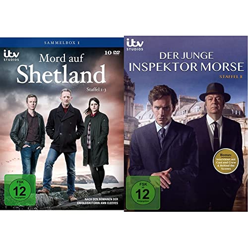 Mord auf Shetland Sammelbox 1 (Staffel 1-3)/ 10 DVD & Der junge Inspektor Morse - Staffel 8 [2 DVDs] von Edel Music & Entertainment CD / DVD