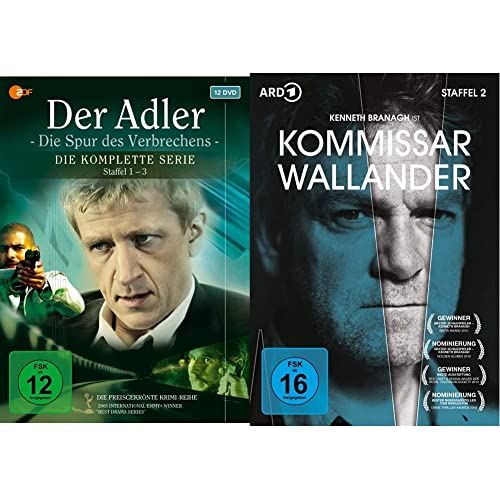 Der Adler - Die Spur des Verbrechens - Die komplette Serie [12 DVDs] & Kommissar Wallander - Staffel 2 [2 DVDs] von Edel Music & Entertainment GmbH