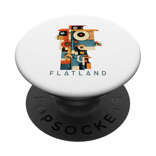 Flatland — Eine Romanze mit vielen Dimensionen von Edwin A. Abbott PopSockets Klebender PopGrip von Edgar Allan Poets