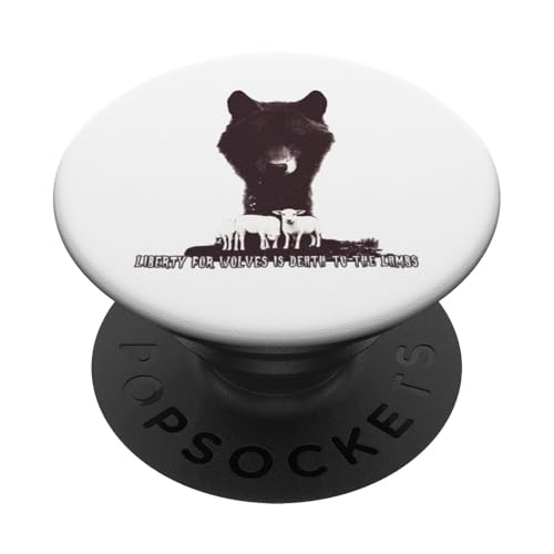 Freiheit für Wölfe ist Tod den Lämmern Berlin's Zitat PopSockets Klebender PopGrip von Edgar Allan Poets