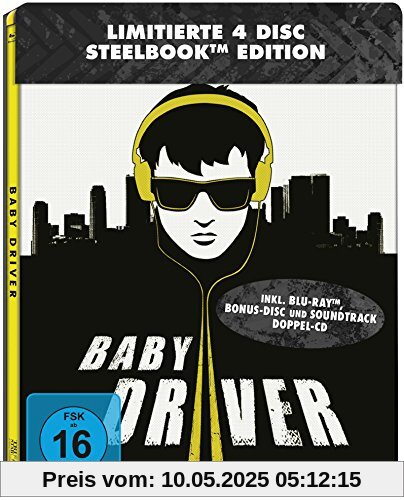 Baby Driver Steelbook (2 Discs-Steelbook + 2 Discs-Soundtrack ) [Blu-ray] [Limited Edition] von Edgar Wright