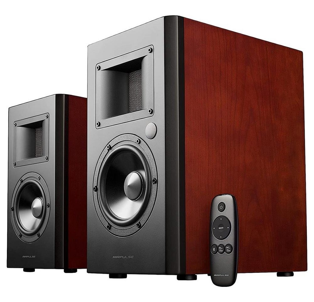 Edifier® AIRPULSE A200 2.0 Stereo Lautsprecher 130W mit Bluetooth V5.0 Regal-Lautsprecher (Bluetooth, Bändchen-Hornhochtöner) von Edifier®