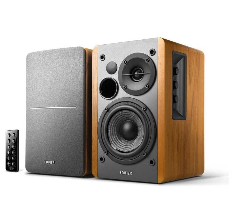 Edifier® R1280DB Bluetooth-Lautsprecher Stereo (Bluetooth, 42 W, Infrarot-Fernbedienung, Regallautsprecher, Holzfarbe) von Edifier®