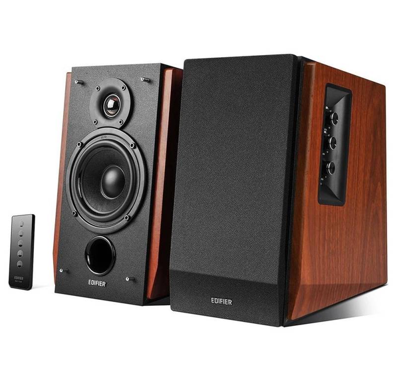 Edifier® R1700BT Bluetooth-Lautsprecher 2.0 (Bluetooth, 66 W, mit Infrarot-Fernbedienung, Regallautsprecher Holzfarbe) von Edifier®