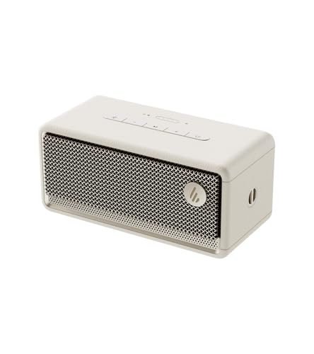 Edifier ES60 Premium Bluetooth Lautsprecher – Portabler 34W Speaker mit Bluetooth 5.4, IP66 wasserfest & staubdicht, bis zu 9h Akku, USB-C, Stereo Pairing, Ambientebeleuchtung, ConneX App (Creme) von Edifier