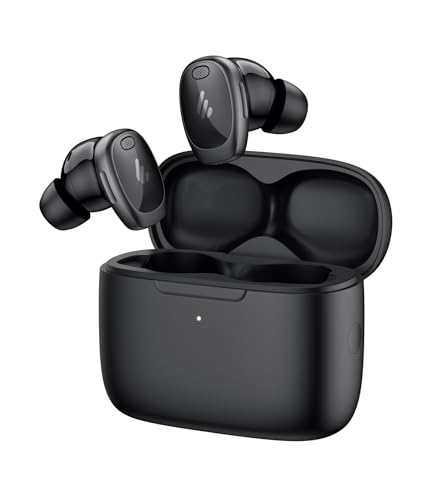 Edifier NeoDots True Wireless Earbuds - Hybrid Active Noise Cancellation (-48dB), Hi-Res Audio & LDAC, Kabellose Ladung, 6 Mikrofone, 56 Stunden Akku, Bluetooth 5.4 - Schwarz von Edifier
