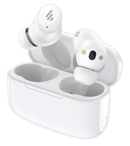 Edifier TWS1 Pro 2 Aktive Geräuschunterdrückung Ohrhörer, 42dB ANC, AI-verbesserte Anrufe mit 4 Mikrofonen, In-Ear Erkennung, Schnellladung, Spielmodus, benutzerdefinierte EQ, Bluetooth 5.3 - Weiß von Edifier
