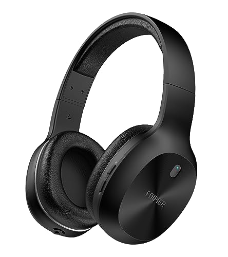 Edifier W600BT Kabellose Over-Ear Kopfhörer, Bluetooth V5.1, Kristallklare Anrufe, 40mm Treiber, 30 Stunden Wiedergabezeit, Verbindung mit 2 Geräten, Integriertes Mikrofon, Leicht - Schwarz von Edifier