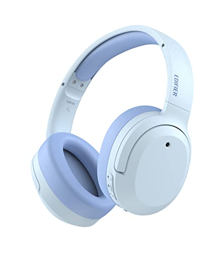 Edifier W820NB Plus Hybrid Aktiver Geräuschunterdrückung Kopfhörer - LDAC Codec - Hi-Res Audio Wireless & Wired - Schnelllade - 49 Stunden Spielzeit - Over Ear Bluetooth V5.2 Kopfhörer - Blau von Edifier
