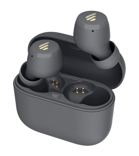 Edifier X3 Lite True Wireless Earbuds, KI-Anrufgeräuschunterdrückung, Bluetooth 5.3, IP55, Touch-Steuerung, 24 Stunden Wiedergabezeit, Eingebaute Doppel-Mikrofone, Bequeme Passform, App, Grau von Edifier