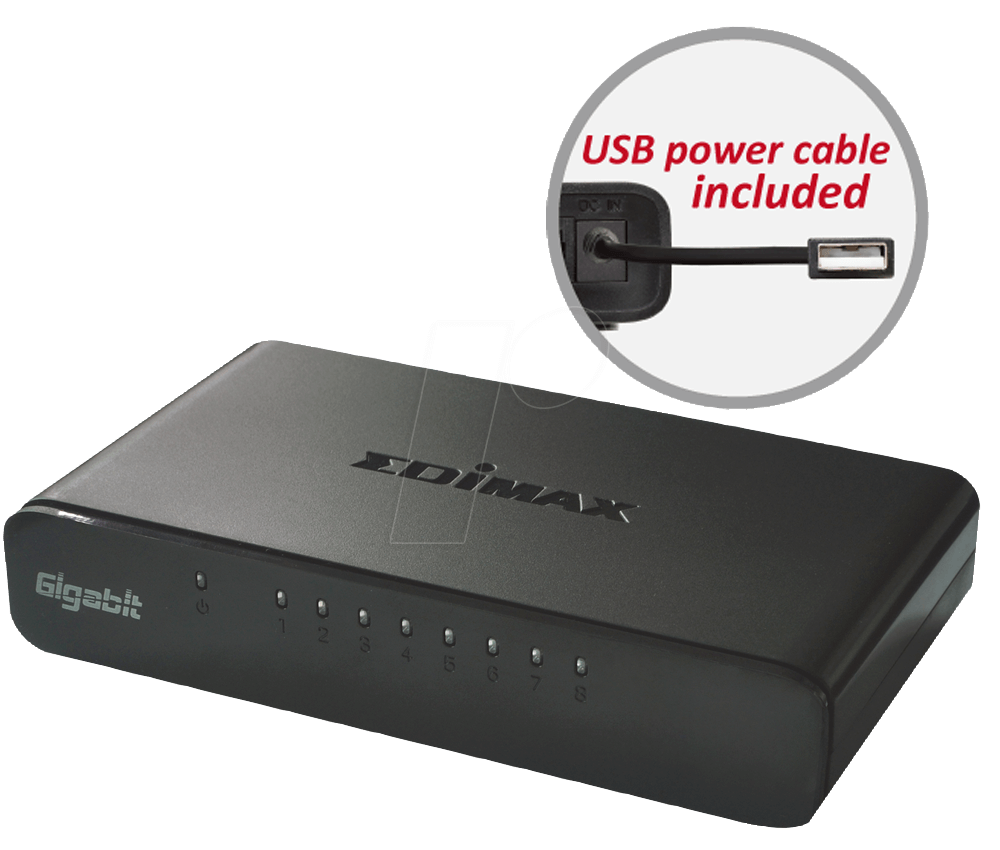 EDI ES-5800GV3 - Switch, 8-Port, Gigabit Ethernet EDI ES-5800GV3 - Switch, 8-Port, Gigabit Ethernet von Edimax