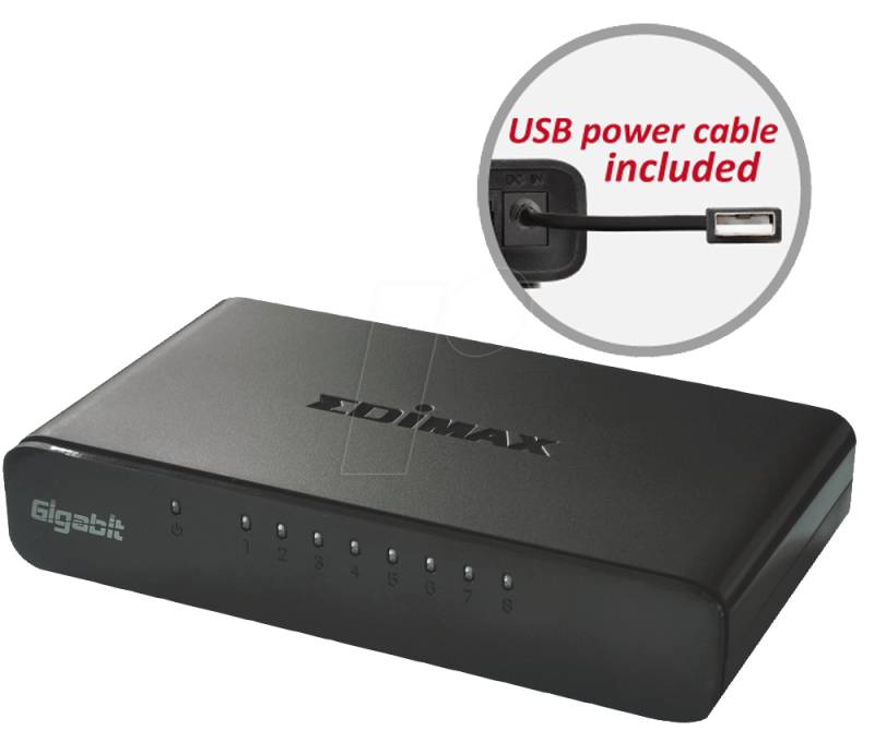 EDI ES-5800GV3 - Switch, 8-Port, Gigabit Ethernet von Edimax