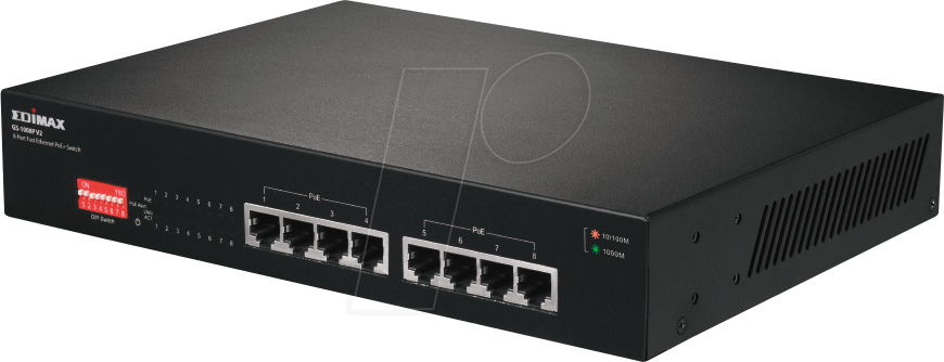 EDI GS-1008PV2 - Switch, 8-Port, Gigabit Ethernet, PoE+ von Edimax