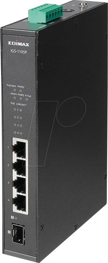 EDI IGS-1105P - Switch, 5-Port, Gigabit Ethernet, PoE+, SFP von Edimax