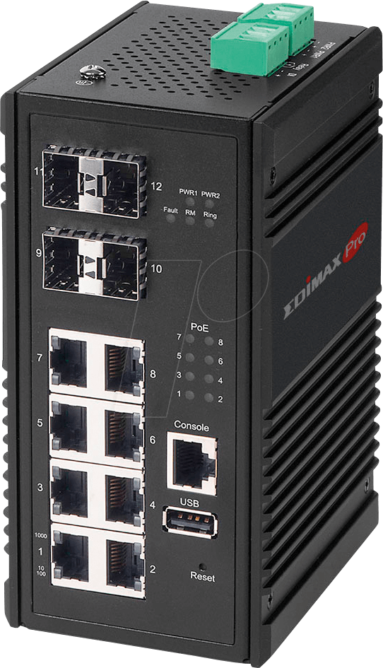 EDI IGS-5408P - Switch, 8-Port, Gigabit Ethernet, SFP, PoE+ von Edimax