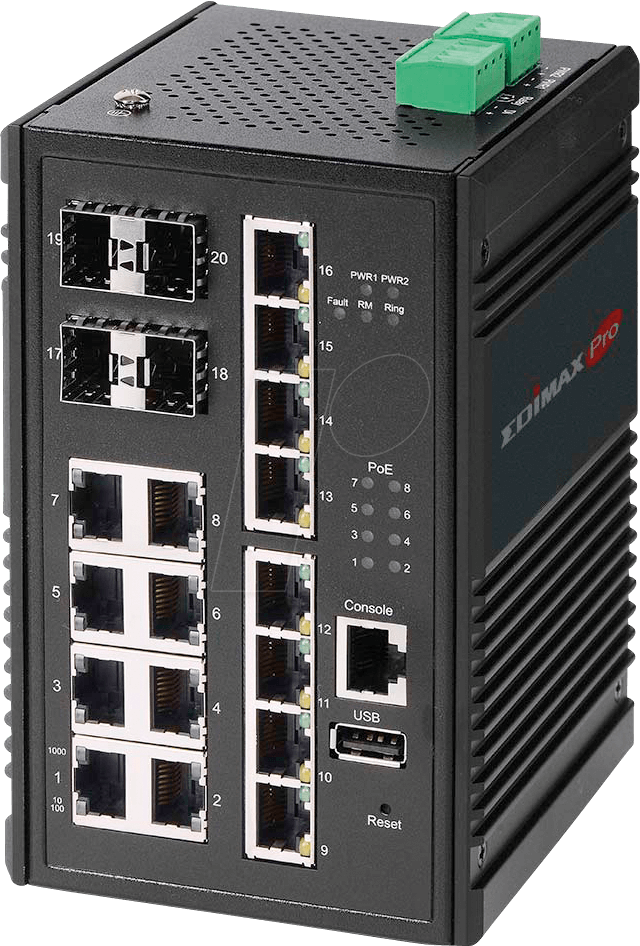 EDI IGS-5416P - Switch, 16-Port, Gigabit Ethernet, SFP, PoE+ von Edimax