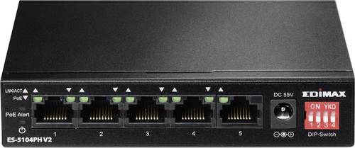 EDIMAX ES-5104PH V2 Netzwerk Switch 5 Port 100MBit/s PoE-Funktion von Edimax