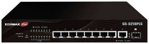 EDIMAX GS-5210PLG Netzwerk Switch RJ45/SFP 8 + 2 Port 20 GBit/s PoE-Funktion von Edimax