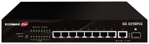 EDIMAX GS-5210PLG Netzwerk Switch RJ45/SFP 8 + 2 Port 20 GBit/s PoE-Funktion von Edimax