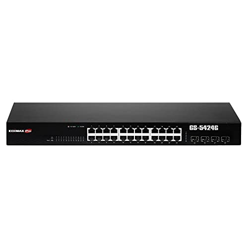 EDIMAX GS-5424G - Long Range 24-Port Gigabit Web Smart Switch mit 4 SFP-Ports von Edimax