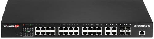 EDIMAX GS-5424PLC V2 Netzwerk Switch 24 + 4 Port 10 / 100 / 1000MBit/s PoE-Funktion von Edimax