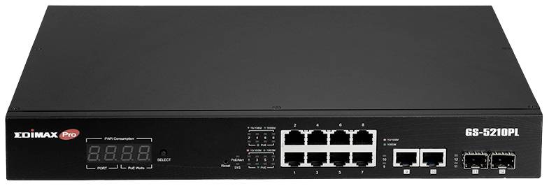 EDIMAX Switch 12x GE GS-5210PL EDIMAX Switch 12x GE GS-5210PL von Edimax