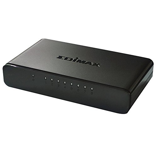Edimax ES-3308P Fast Desktop Ethernet Switch (8-Port, RJ-45), Schwarz von Edimax