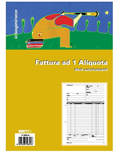 EDIPRO - E5284A - Block Rechnung 1 Steuersatz 33x3 selbsterklärend f.to 29,7x22 von Edipro