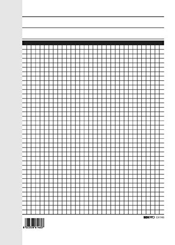 EDIPRO - E6146-100 Blatt beweglich kariert 4 Löcher f.to 21x15 von Edipro