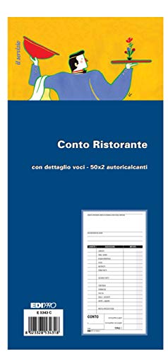 Edipro E5343C Konto Restaurant mit Stimmendetails 50 x 2 selbstkalkend F.To 14.8 x 22 von Edipro