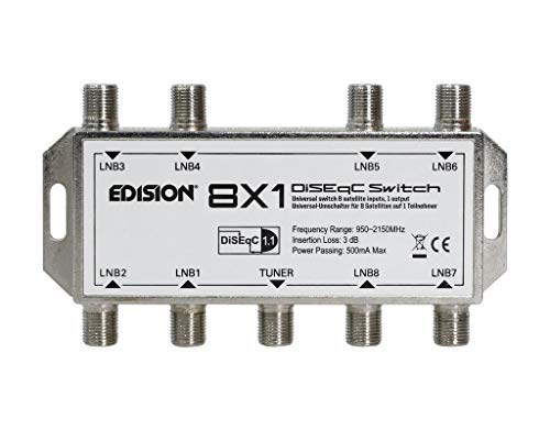 Edision DISEQC 8x1, DiSEqC Switch 8/1, 8 Sat to 1 Stb von Edision